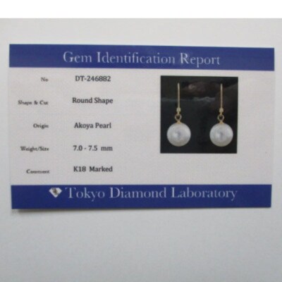 K18YG　あこや真珠アメリカンタイプピアス(21)