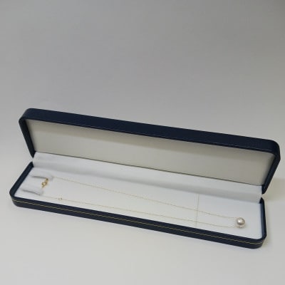 K18　あこや真珠(8-8.5mm珠)スルーペンダント(2)