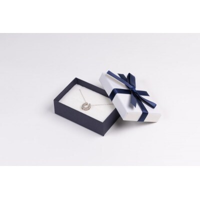 0.3ct PT900 二連馬蹄ネックレス HY-2