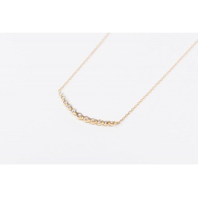 0.5ct K18YGアーチネックレス HY-14