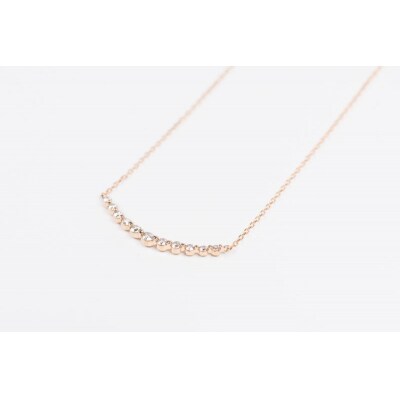 0.5ct K18PGアーチネックレス HY-15