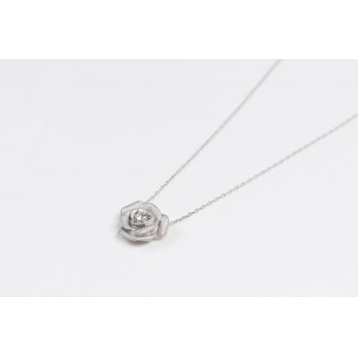 0.1ct PT900ローズネックレス HY-16