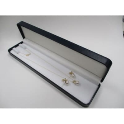 K18YG　あこや真珠(7.5-8mm)ダイヤモンド付ペンダント ピアスセット(26)