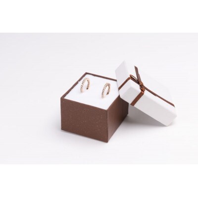 0.3ct K18PGループピアス HY-38
