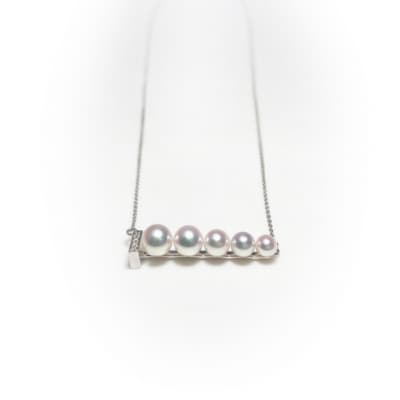 K18WG アコヤ真珠 ダイヤモンド ネックレス(#118:03112213) | 山梨県  