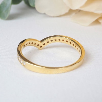 0.30ct　Vラインダイヤモンドリング9551　YG