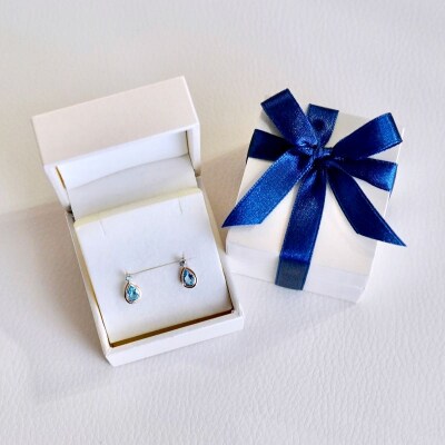 【ジュエリー】K10 イエローゴールド ブルートパーズ ピアス 保証書付 SE-2861