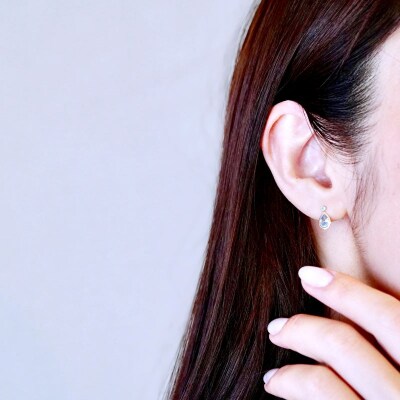 【ジュエリー】K10 イエローゴールド ブルートパーズ ピアス 保証書付 SE-2861