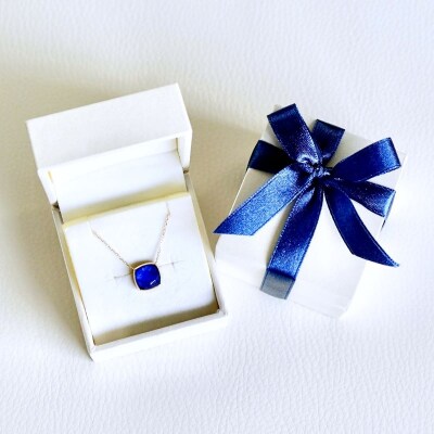 【ジュエリー】K18イエローゴールド ラピスクォーツペンダントネックレス 保証書付 PNA-0361