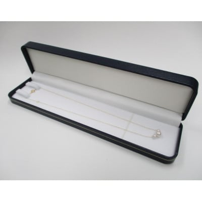 K18　あこや真珠3珠スルーペンダント(10)