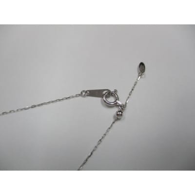 K18WG小豆チェーンネックレス(30)