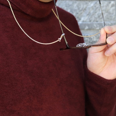 K18 中空喜平ロープメガネ チェーン m-rope-040-65