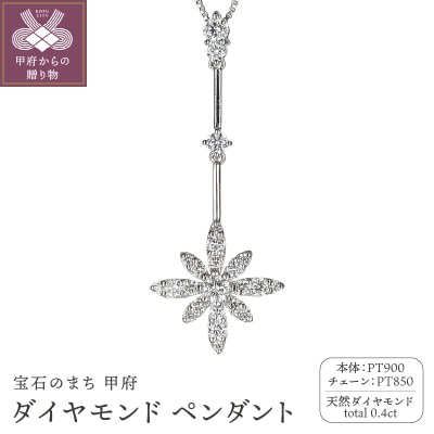 プラチナダイヤモンド0.4ctペンダント　PNI-10ABCPTNW