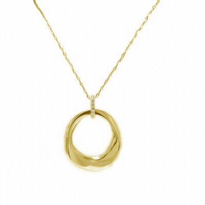 K18イエローゴールド高級ダイヤモンドペンダント 揺れるデザイン【53840-2】