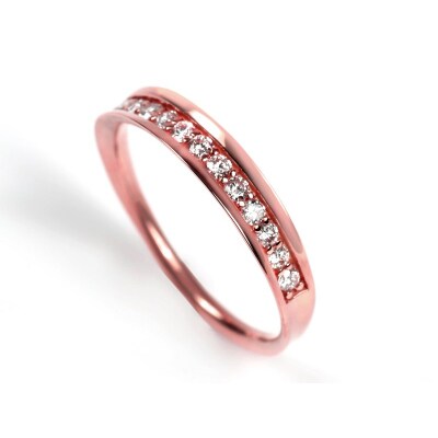 地金照り返し一文字リング　0.20CT　R3991DI-R