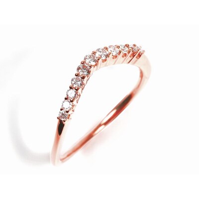 ウェーブダイヤモンドリング　0.2CT【R3988DI-R】