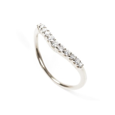 ウェーブダイヤモンドリング　0.2CT【R3988DI-P2】