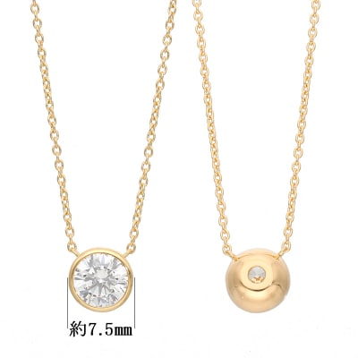 K18 シンプルダイヤモンドネックレス(1.0ct)　60-9580