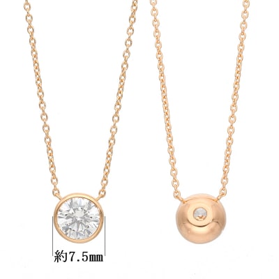 K18PG シンプルダイヤモンドネックレス(1.0ct)　60-9581
