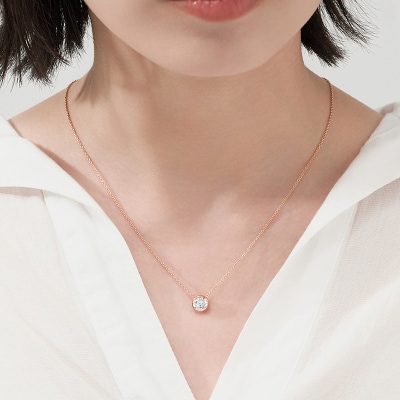 K18PG シンプルダイヤモンドネックレス(1.0ct)　60-9581