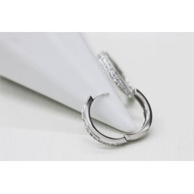 PT900 ダイヤフープピアス 中折れ式 0.4ct 1115015PT