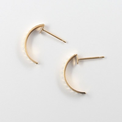 K18 デザイン 地金 ピアス　15134