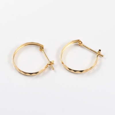 K18 地金 フープピアス 15133