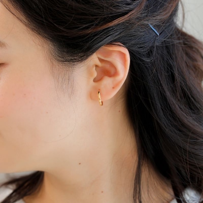 K18 地金 フープピアス 15133