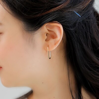 K18 ダイヤモンド ピアス　15135