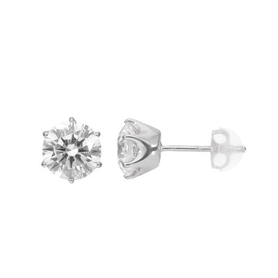 Pt900 2.0ct ダイヤモンドピアス(鑑定書付) 43-6323