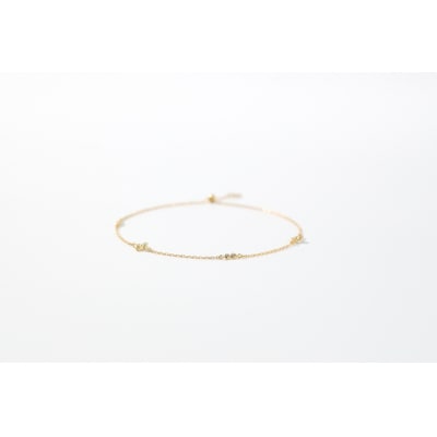 【K18】0.07ct ダイヤモンドブレスレット/No.104