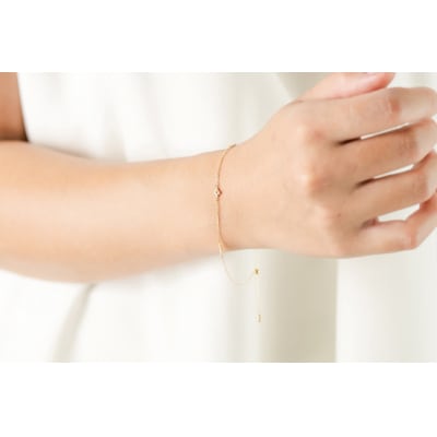 【K18】0.07ct ダイヤモンドブレスレット/No.104