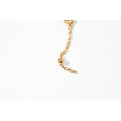 【K18】0.03ct ダイヤモンドチェーンリング/No.106