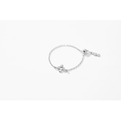 【プラチナ】0.03ct ダイヤモンドチェーンリング/No.107