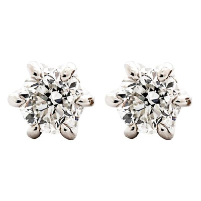 プラチナ Pt900 0.40ct 天然ダイヤモンドスタッドピアス|cop-3-pt