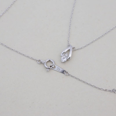 プラチナ Pt900 天然ダイヤモンドネックレス|52369-pt