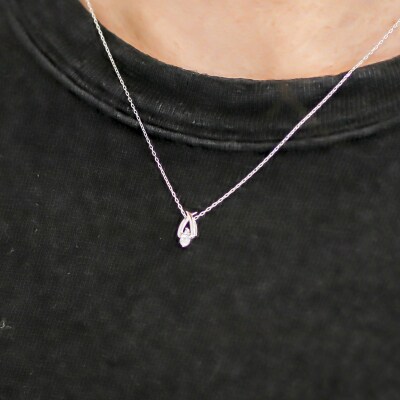 K18ホワイトゴールド 天然ダイヤモンドネックレス|52369-K18wg