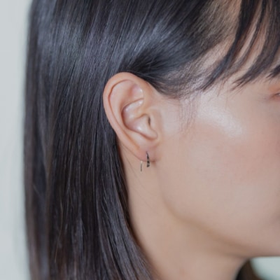 【甲府ジュエリー】Pt900　プラチナ　曲線ピアス(15132481)