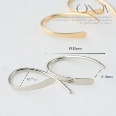 【甲府ジュエリー】Pt900　プラチナ　曲線ピアス(15132481)