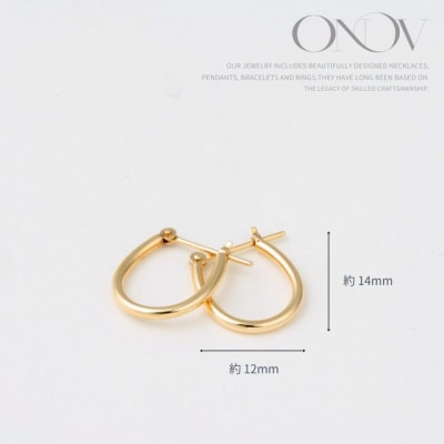 【甲府ジュエリー】K18　フープピアス　Sサイズ(15132031)