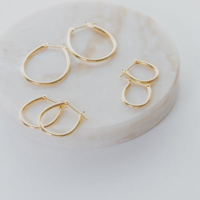 【甲府ジュエリー】K18　フープピアス　Sサイズ(15132031)