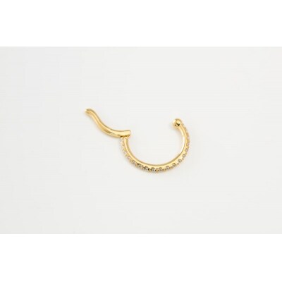 【K18】0.12ct ハーフエタニティイヤーカフ/No.129