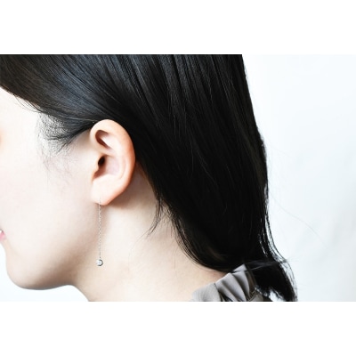 Pt900【D SI EX H&C】ダイヤモンドチェーンピアス　トータル0.2ct　K06056-H