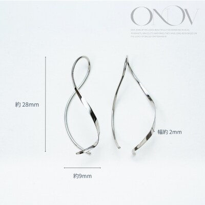 【甲府ジュエリー】Pt900　プラチナ　ウェーブピアス(15132483)