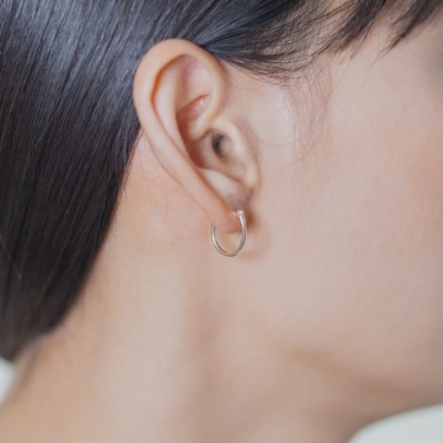 【甲府ジュエリー】Pt900　プラチナ　フープピアス　Sサイズ(15132484)