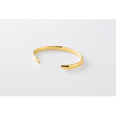 【SILVER925】シンプルバングル ゴールドカラー/No.126