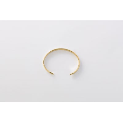 【SILVER925】シンプルバングル ゴールドカラー/No.126