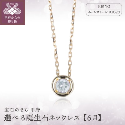 【6月】選べる誕生石ネックレス S-5604