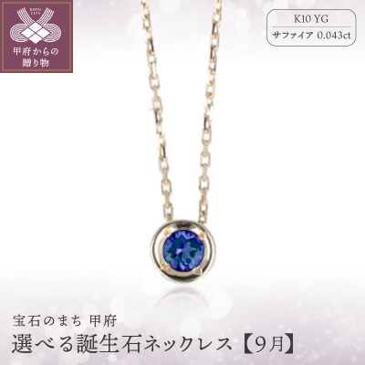 【9月】選べる誕生石ネックレス S-5604
