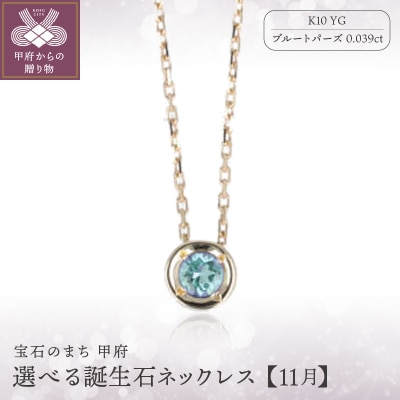 【11月】選べる誕生石ネックレス S-5604